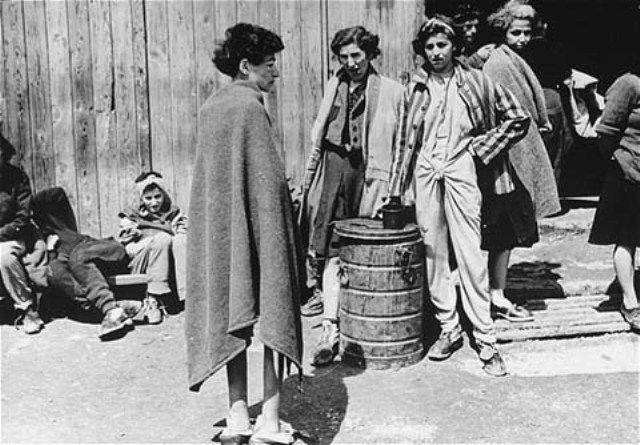 Survivors of the women's camp